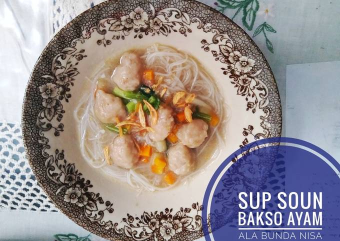 Resep Sup Soun Bakso Ayam Menu Mpasi 18 Annisa Oleh Annisa Nindya