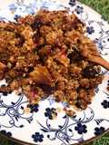 Apple blueberry crumble