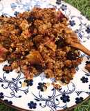Apple blueberry crumble