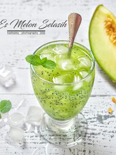 Foto resep Es Melon Selasih