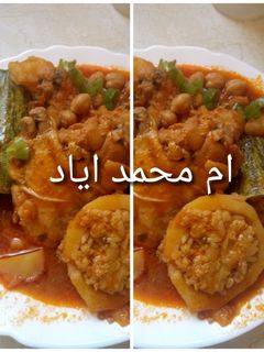 صورة لوصفة دولمة بطاطا وقرعة بالدجاج