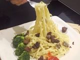 Fettucini Carbonara with Wagyu cube(tanpa cream kental)