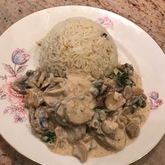 Mushroom stroganoff A picture of Mushroom stroganoff.