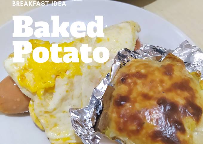 Cara membuat Baked Potato Cheese Kentang Panggang Saus