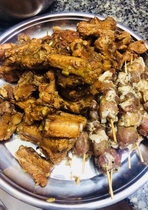 Hình của món Sườn nướng ngũ vị.