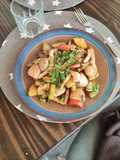 Verduras con pollo