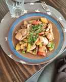 Verduras con pollo