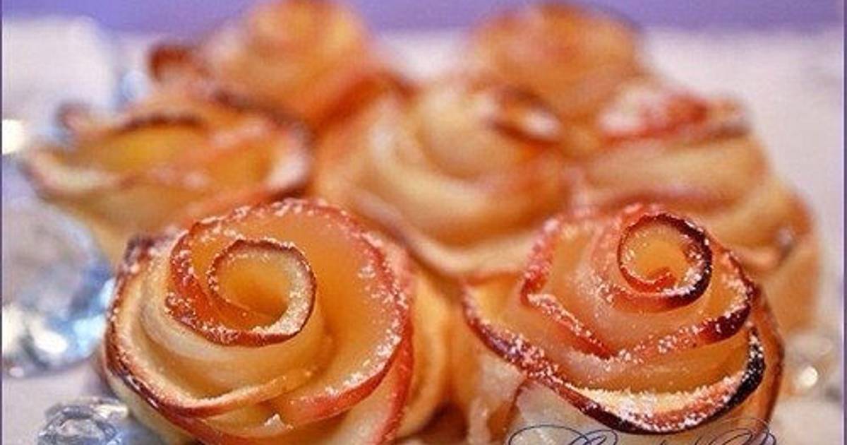 Розочки Из Теста С Яблоками Фото