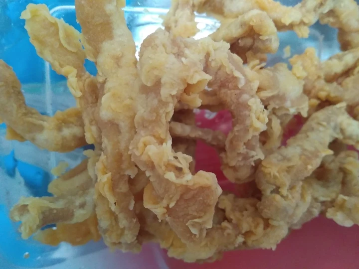 Langkah Gampang Menyiapkan Resep Usus ayam crispy low budget 👌 yang Uenak Anti Ribet, Uenak Banget
