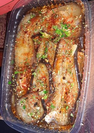 Una foto de Berenjenas en escabeche
