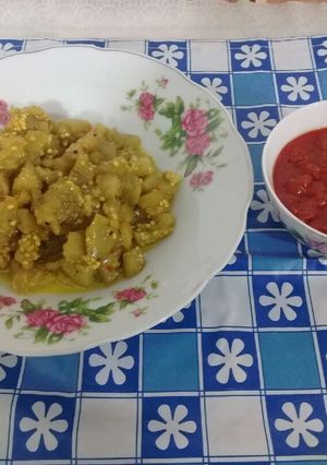 عکسی از دستور بادمجان سرخ کرده با سس گوجه فرنگی