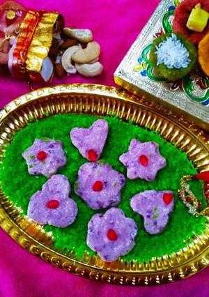A picture of Purple Sandesh.
