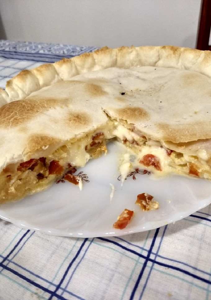 Una foto de Tarta de cebolla