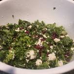 Savory, sweet, simple kale salad