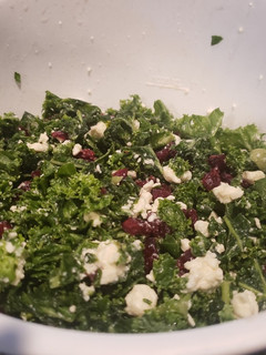 A picture of Savory, sweet, simple kale salad.
