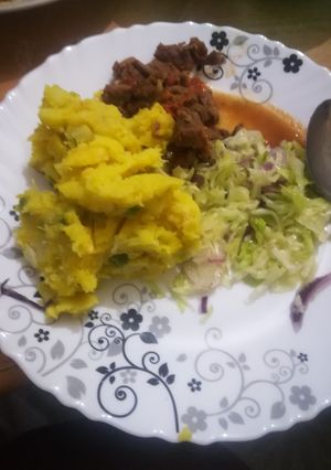 A picture of Mashed Banana- potatoes.