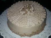 Una foto de torta de chocolate con mantecol