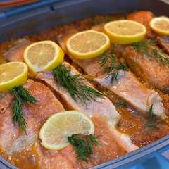 صينية سمك السلمون 🐟-レシピのメイン写真