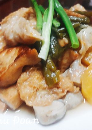 Hình của món Rau cải kho chay.