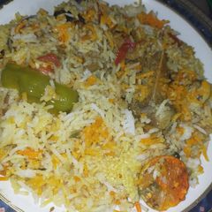 A picture of Beef biryani.