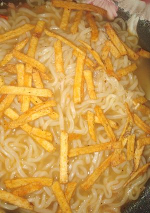 A picture of Spicy noodles🍝.