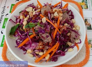 Hình của món GỎI BÒ BẮP CẢI TÍM.