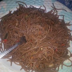 A picture of Brown pasta.