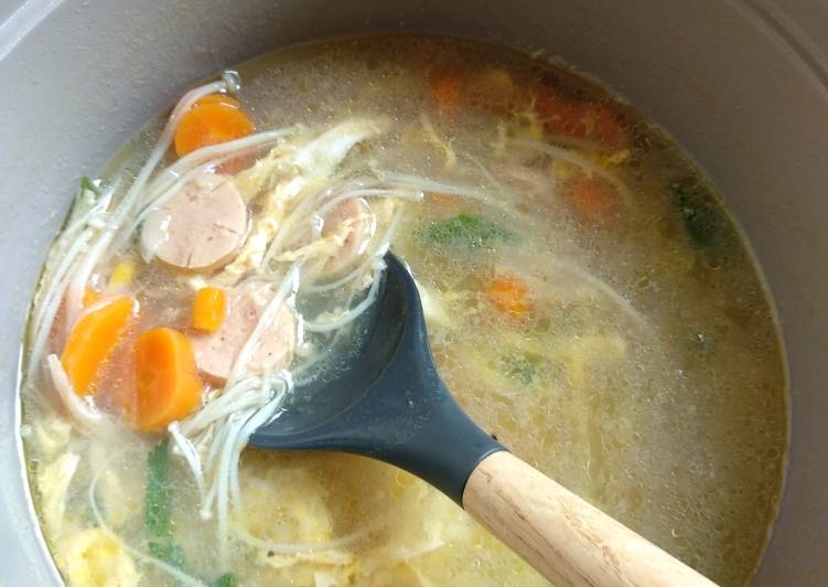 Cara Gampang Membuat Sup Jamur Enoki Serabut Anti Gagal