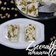 A picture of Layali Lubnan/Lebanese Nights (Middle Eastern Semolina Pudding).