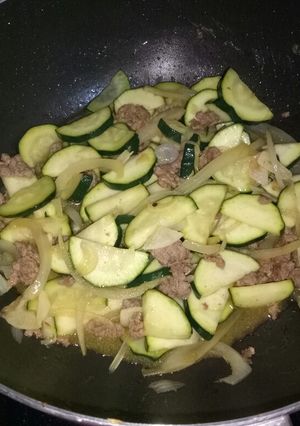 Foto resep Zukini cah daging cincang