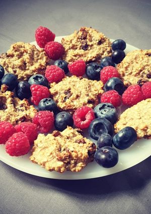 Une photo de Cookies banane/raisin