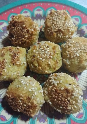 Una foto de Croquetas de papa y arvejas