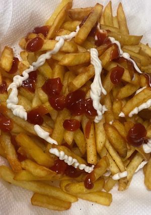 صورة لوصفة بطاطس بالكاتشب والمايونيز