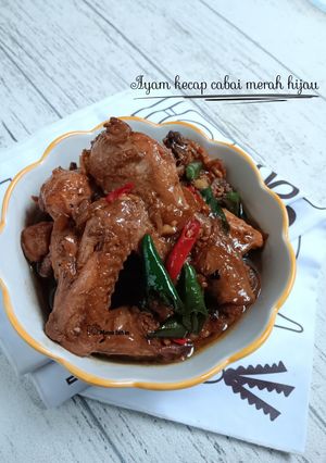 Foto resep Ayam kecap cabai merah hijau