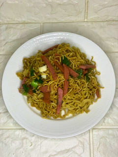 Foto resep Mie goreng Burger Sapi