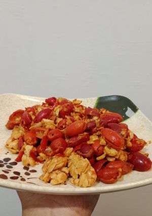 Foto resep Tumis kulit melinjo + tempe