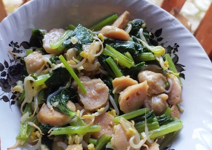 Resep Tumis Simple Sawi Tauge Bakso Oleh Titiek Cookpad