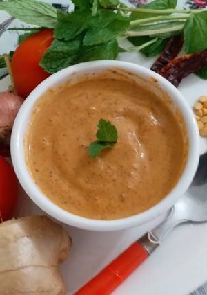 टोमेटो प्याज़ चटनी (Tomato onion chatney recipe in hindi) रेसिपी मुख्य फोटो