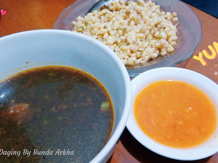 Langkah Mudah untuk Membuat Rawon Daging bumbu instan Bamboe yang Enak