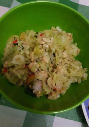 Foto resep Oseng labuh siam tempe pedas