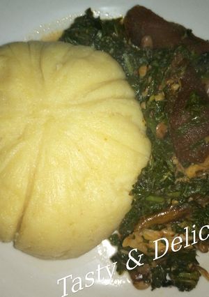 A picture of Tumeric Semo and Vegetable soup.
