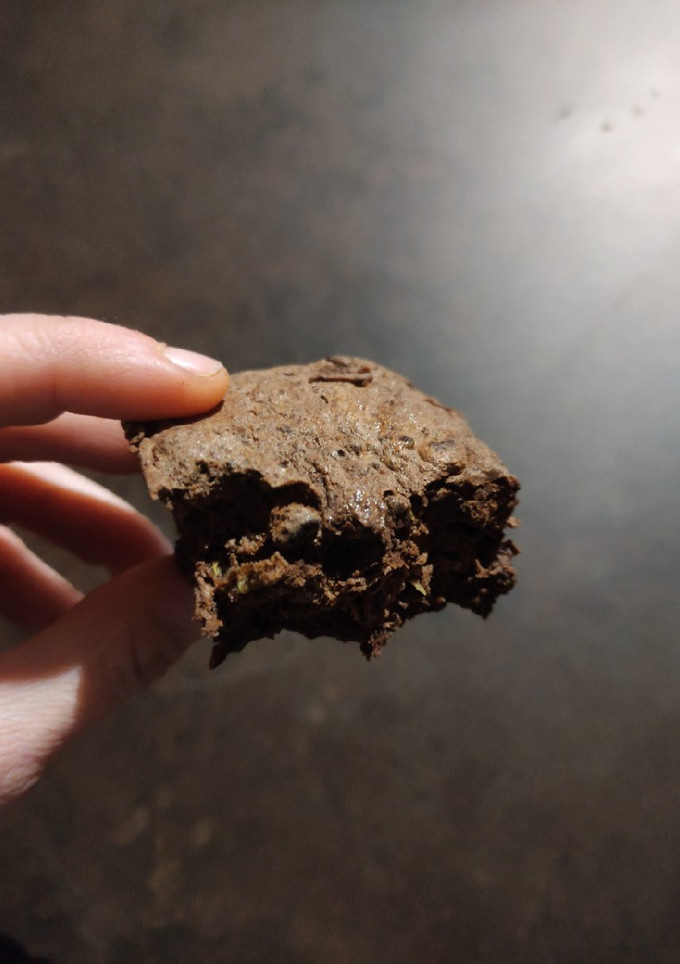 Una foto de Bizcocho de algarroba y plátano en microondas
