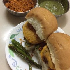 A picture of Vada Pav.