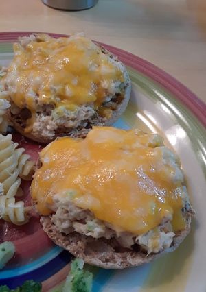 A picture of Easy Open Faced Tuna Melts.