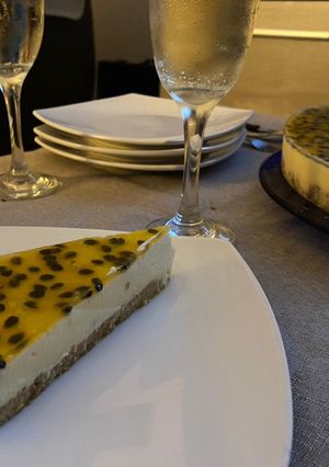 Una foto de TARTA de Maracuyá