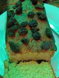 Budín de avena y maicena con pasas de uva