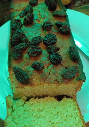 Una foto de Budín de avena y maicena con pasas de uva