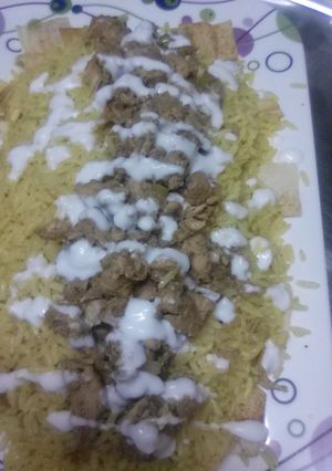 صورة لوصفة فتة شاورما فراخ