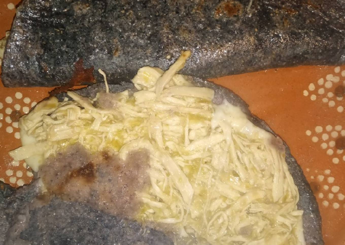 Quesadillas de pollo verde