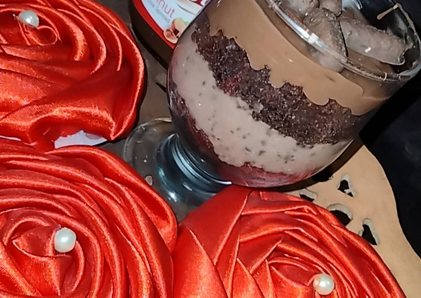 3 Layered Chocolate n Hazalnut Coffee Mousse